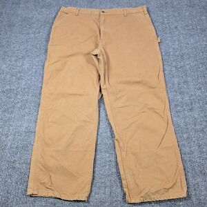 Carhartt‎ Pants Mens 42x30 Brown B11 BRN Carpenter Dungaree Fit Workwear Canvas